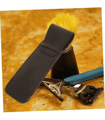 Funda de Cuero Negra Navajas y Maquinillas de Afeitar SensaBien - 3