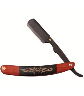 Navaja de Afeitar Plegable Mango Palisandro Tallado SensaBien - 4