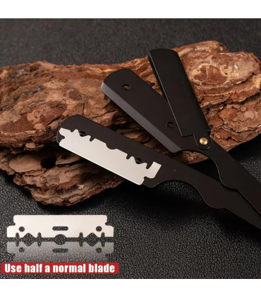 Navaja de Afeitar Plegable Mango Palisandro Tallado SensaBien - 6