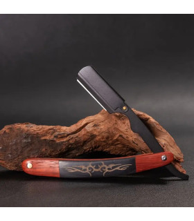 Navaja de Afeitar Plegable Mango Palisandro Tallado SensaBien - 1