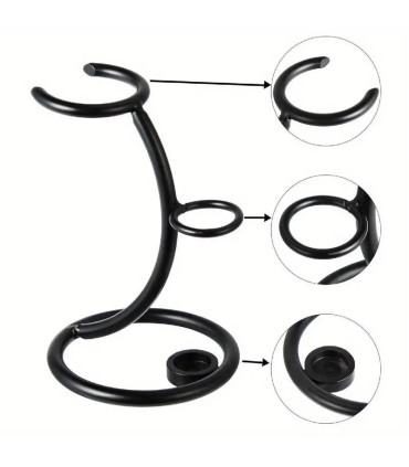 Soporte Multifuncional Maquinillas, Brochas y Navajas de Afeitar Negro SensaBien - 3