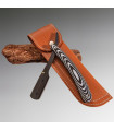 Navaja Barbero Vintage Efecto Madera Gris-Negra con Funda SensaBien