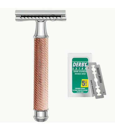 Maquinilla de Afeitar Oro Rosa con Soporte SensaBien - 2