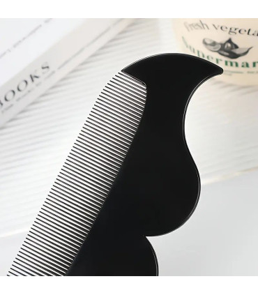 Peine Barba forma Bigote Plástico Negro SensaBien - 3