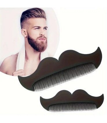 Peine Barba forma Bigote Plástico Negro SensaBien - 1