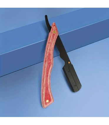 Navaja Barbero Madera Roja Clásica SensaBien - 2