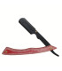 Navaja Barbero Acero Inoxidable Negro Mango Estilo Antiguo Rojo SensaBien - 1
