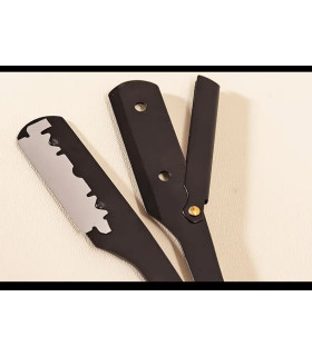 Navaja Afeitar Plegable Mango Estilo Antiguo Verde SensaBien - 2