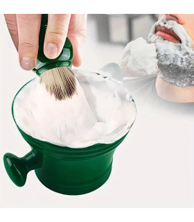 Taza Afeitado con Asa Verde Plástico SensaBien - 2