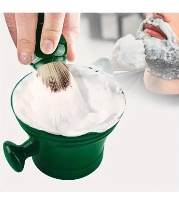 Taza Afeitado con Asa Verde Plástico SensaBien - 2