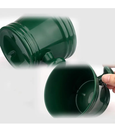 Taza Afeitado con Asa Verde Plástico SensaBien - 1