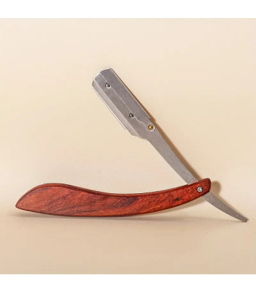 Navaja Hoja Intercambiable Barbero Mango Palisandro SensaBien - 1