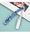 Navaja de Afeitar Plegable Azul Mosaico SensaBien