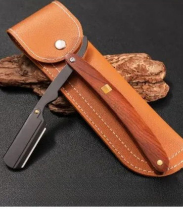 Navaja Afeitado Mango Madera Ramas Secas SensaBien - 1