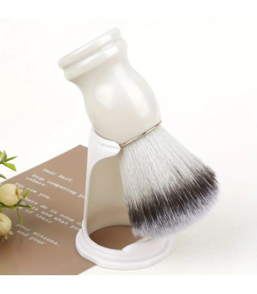 Brocha de Afeitar Pelo Cerda Blanca con Soporte SensaBien - 1