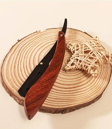 Navaja Barbero Hoja Intercambiable Inox. Negra Palisandro SensaBien - 2