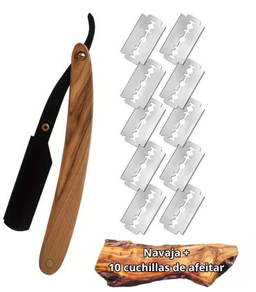 Navaja Hoja Intercambiable Mango Madera de Olivo SensaBien - 2