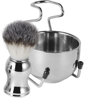 Set Afeitado Plateado Brocha+Bol+Soporte SensaBien - 2