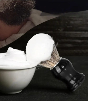 Brocha de Afeitar Pelo Tejón Puro Negra SensaBien - 2