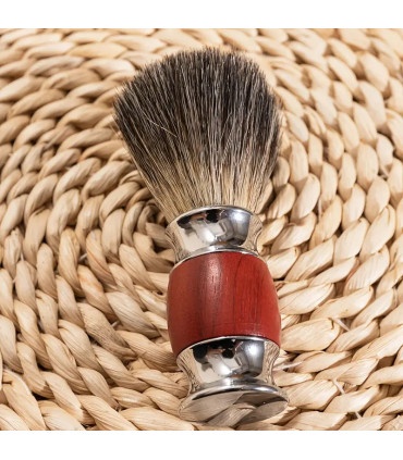 Brocha de Afeitar Pelo Tejón Puro Mango Caoba SensaBien - 4