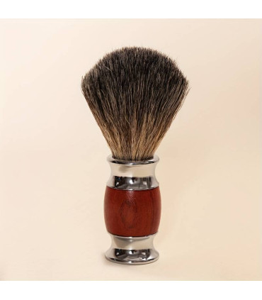 Brocha de Afeitar Pelo Tejón Puro Mango Caoba SensaBien - 1