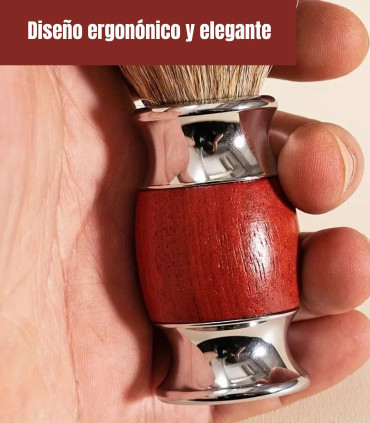 Brocha Afeitar Tejón Puro Caoba SensaBien - 2