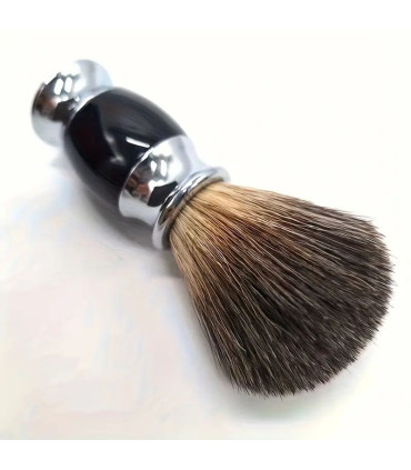 Brocha de Afeitar Pelo Tejón Puro Mango Negro SensaBien - 3