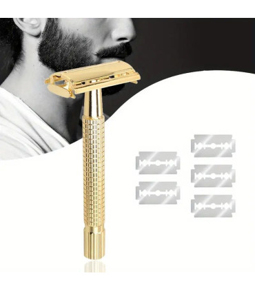 Maquinilla de Afeitar Dorada Apertura Mariposa SensaBien - 1