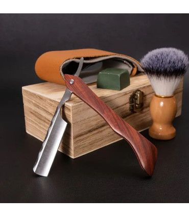 Kit de Afeitado Clásico con Navaja, Brocha y Asentador SensaBien - 1
