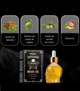 Aceite Barba Sándalo Calavera 30ml SensaBien - 3