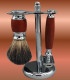 Set de Afeitado Brocha Tejón, Maquinilla y Soporte Caoba SensaBien - 1