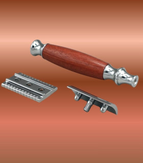 Set de Afeitado Brocha Tejón, Maquinilla y Soporte Caoba SensaBien - 5