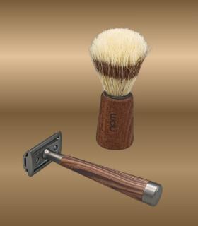 Set Maquinilla de Afeitar, Brocha Cerda en Caja de Madera SensaBien - 2