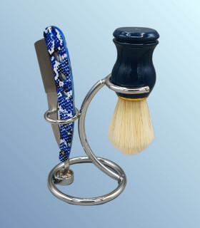 Set de Afeitado Navaja Barbero, Brocha y Soporte SensaBien - 1