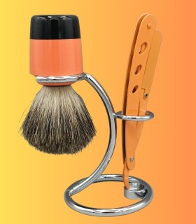 Kit de Afeitado Navaja, Brocha y Soporte SensaBien - 1