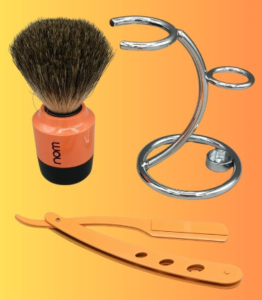 Kit de Afeitado Navaja, Brocha y Soporte SensaBien - 3
