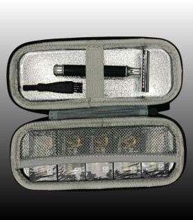 Pack Maquinilla Afeitar Negra+Cuchillas Derby Premium Neceser SensaBien - 2