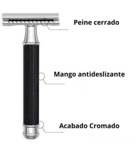 Pack Maquinilla Afeitar Negra+Cuchillas Derby Premium Neceser SensaBien - 3