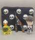 Kit de Afeitado Calavera Navaja, Brocha, Aceite y Neceser de Regalo SensaBien - 2