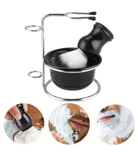 Soporte para Brocha y Maquinilla + Brocha Afeitar y Taza SensaBien - 2