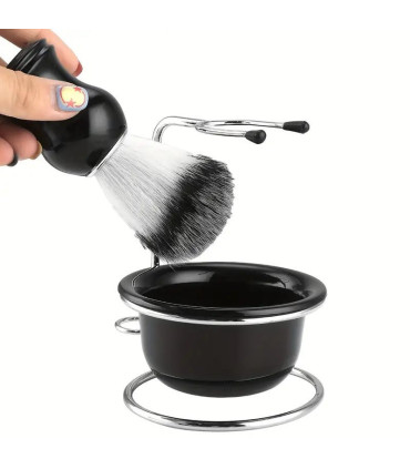 Soporte para Brocha y Maquinilla + Brocha Afeitar y Taza SensaBien - 5
