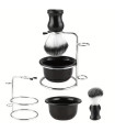 Soporte para Brocha y Maquinilla + Brocha Afeitar y Taza SensaBien
