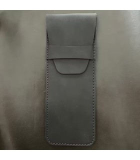 Funda de Cuero Gris Navajas y Maquinillas de Afeitar SensaBien - 1