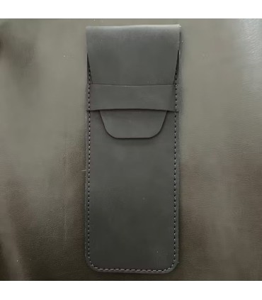 Funda de Cuero Gris Navajas y Maquinillas de Afeitar SensaBien - 1