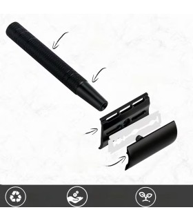 Maquinilla de Afeitar Clásica Negra Peine Cerrado SensaBien - 2