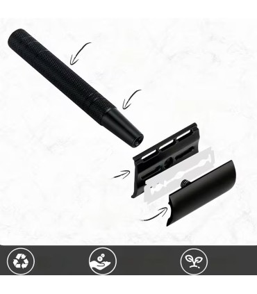 Maquinilla de Afeitar Clásica Negra Peine Cerrado SensaBien - 2