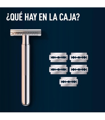 Maquinilla de Afeitar Metal Cromada SensaBien Peine Cerrado - 5