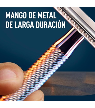 Maquinilla de Afeitar Metal Cromada SensaBien Peine Cerrado - 3