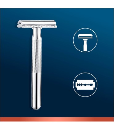 Maquinilla de Afeitar Clásica Metal Cromada SensaBien - 1