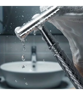 Maquinilla de Afeitar Doble Filo Aluminio Cromado SensaBien - 3